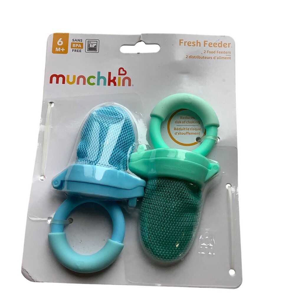 Munchkin Fresh Fruit Veggie Feeder 2-Pack Baby Food Feeder‎ 6M+ BPA Free NEW